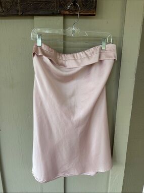 Princess Polly Blush Pink Satin A-Line Skirt